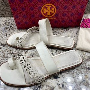 MINI MILLER TOE-RING SLIDE, LEATHER 10.5 NEW IVORY